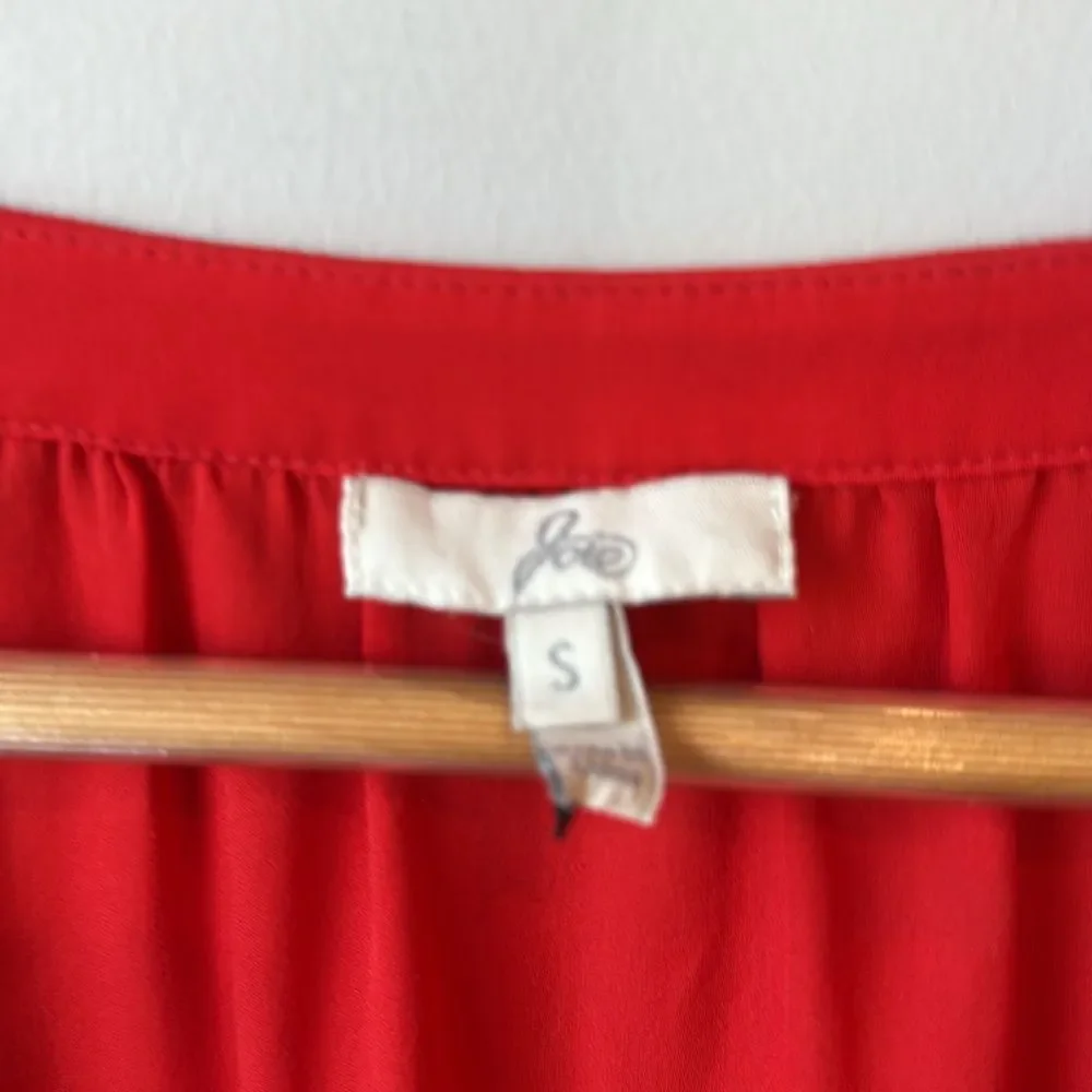 Joie Silk Red Blouse 3/4 Sleeve